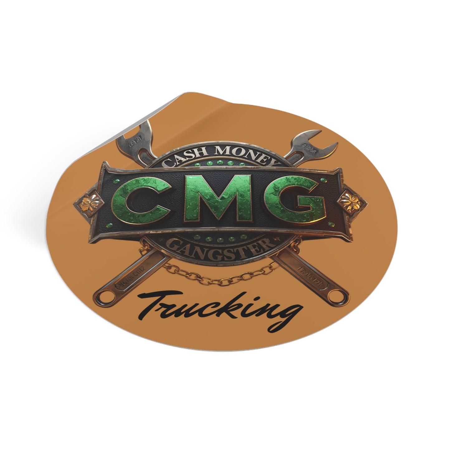 Cash Money Gangster Trucking Vinyl Stickers - Durable and Eye-Catching
