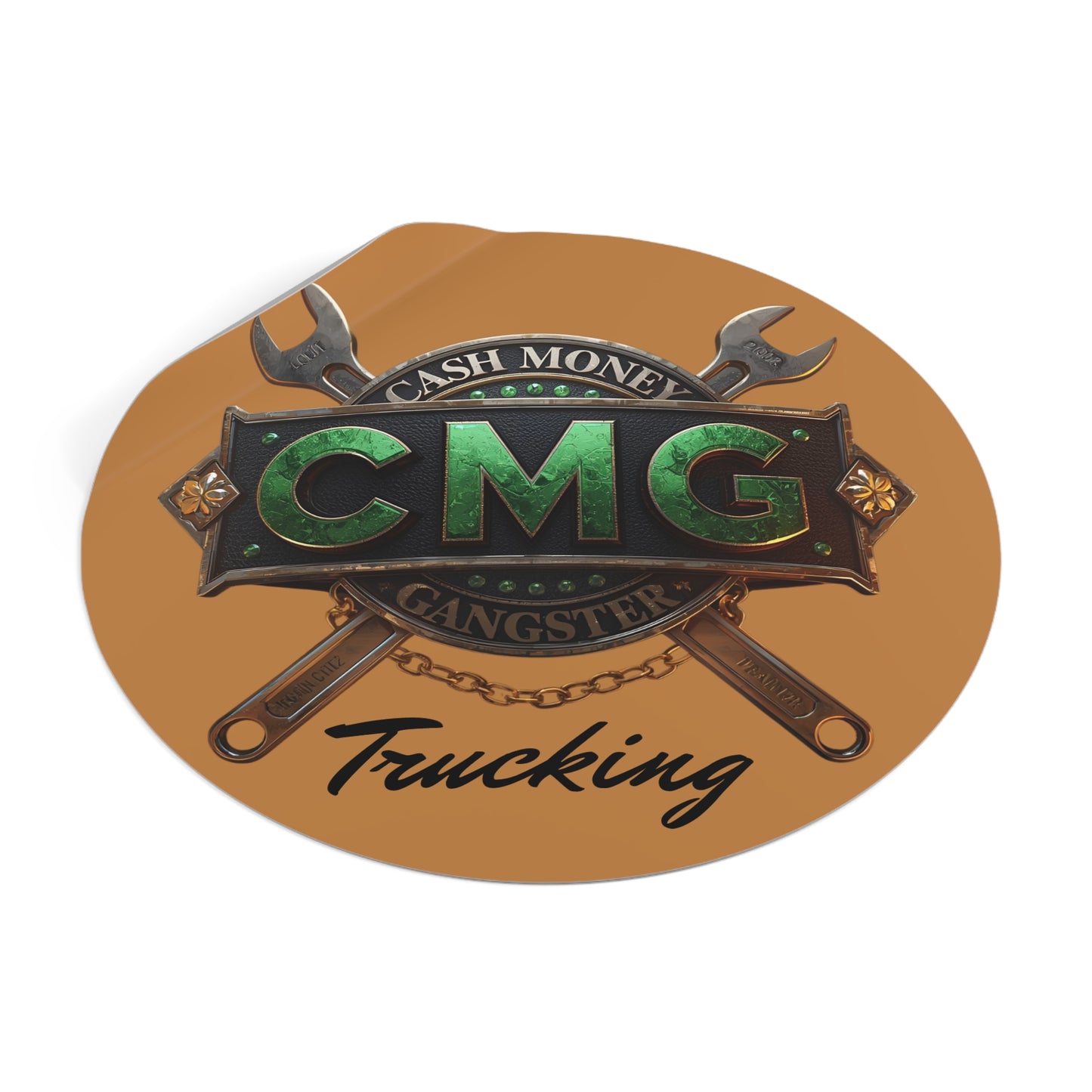 Cash Money Gangster Trucking Vinyl Stickers - Durable and Eye-Catching