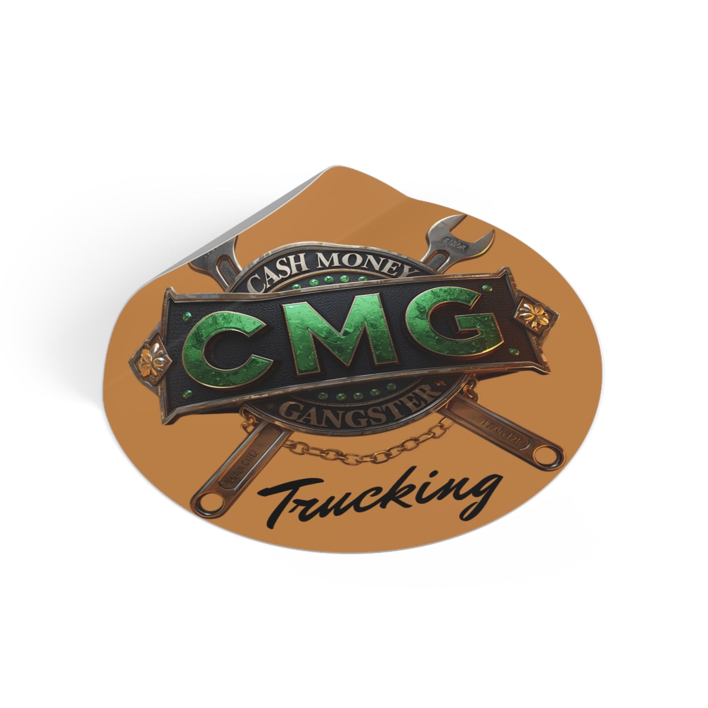 Cash Money Gangster Trucking Vinyl Stickers - Durable and Eye-Catching