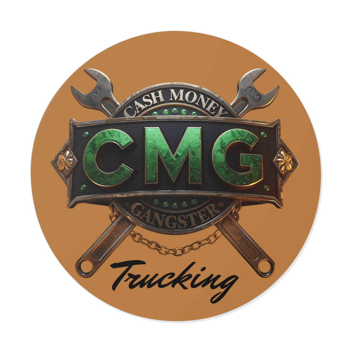 Cash Money Gangster Trucking Vinyl Stickers - Durable and Eye-Catching